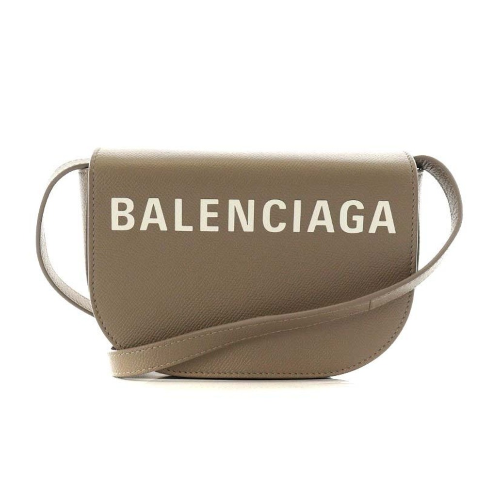 Balenciaga Ville Shoulder Bag Leather Beige